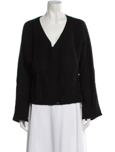 Pre-owned Naadam Cashmere V-neck Sweater In Black