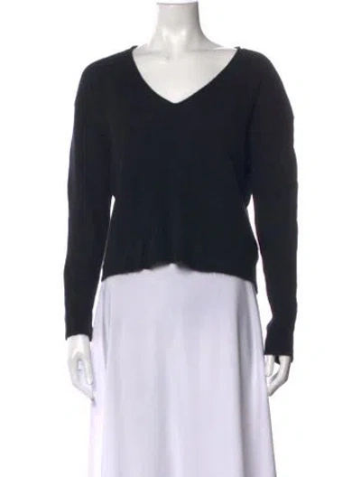 Pre-owned Naadam Cashmere V-neck Sweater In Black