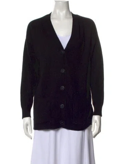 Pre-owned Naadam Cashmere V-neck Sweater In Black