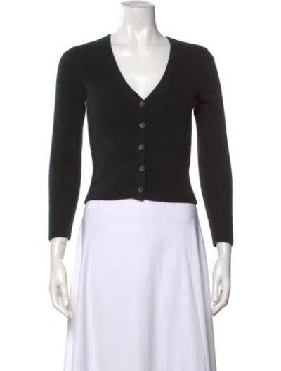 Pre-owned Naadam Cashmere V-neck Sweater In Black