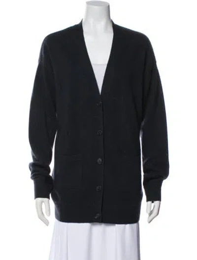 Pre-owned Naadam Cashmere V-neck Sweater In Blue