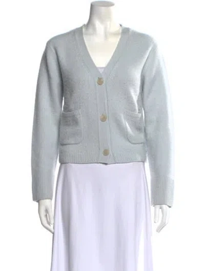 Pre-owned Naadam Cashmere V-neck Sweater In Blue