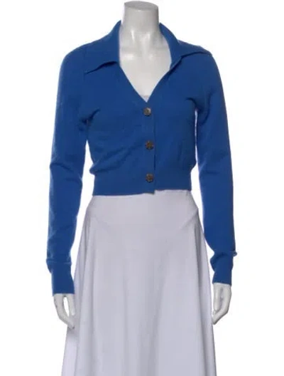 Pre-owned Naadam Cashmere V-neck Sweater In Blue