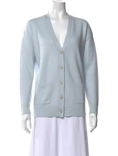 Pre-owned Naadam Cashmere V-neck Sweater In Blue