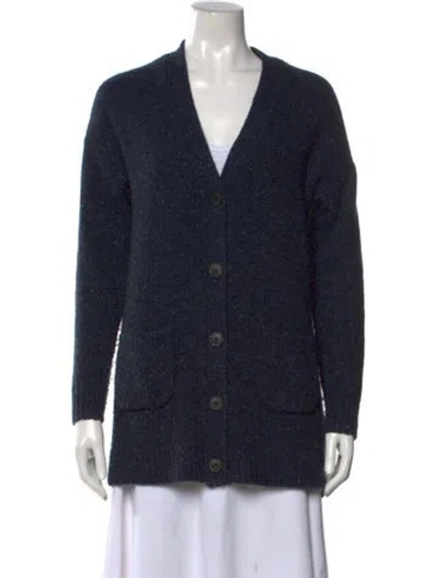 Pre-owned Naadam Cashmere V-neck Sweater In Blue