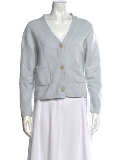 Pre-owned Naadam Cashmere V-neck Sweater In Blue