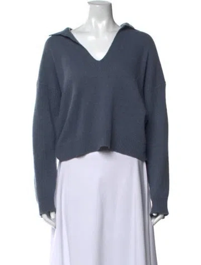 Pre-owned Naadam Cashmere V-neck Sweater In Blue