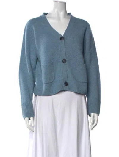 Pre-owned Naadam Cashmere V-neck Sweater In Blue