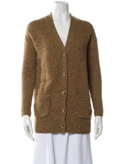 Pre-owned Naadam Cashmere V-neck Sweater In Brown