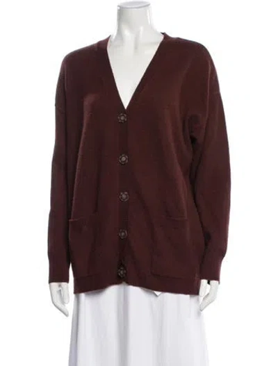 Pre-owned Naadam Cashmere V-neck Sweater In Brown