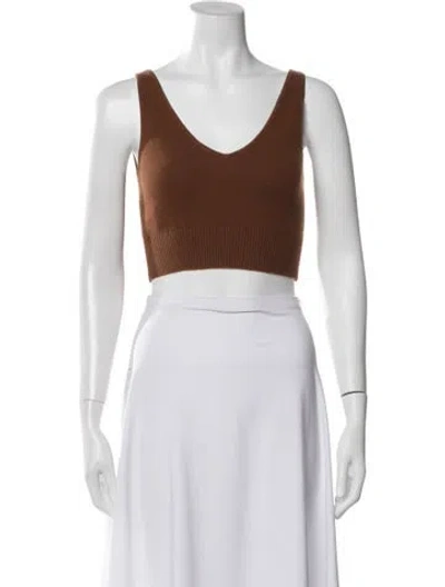 Pre-owned Naadam Cashmere V-neck Sweater In Brown
