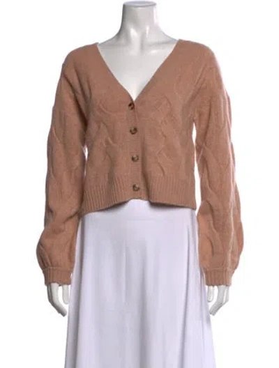 Pre-owned Naadam Cashmere V-neck Sweater In Brown