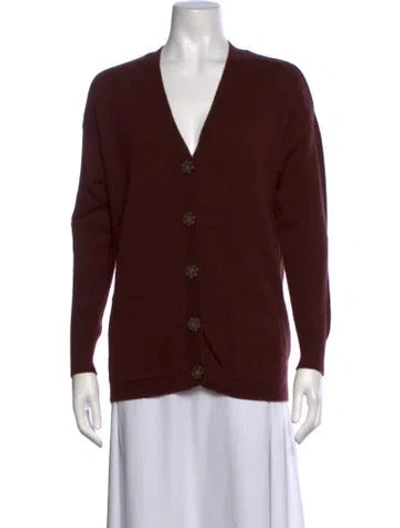 Pre-owned Naadam Cashmere V-neck Sweater In Brown