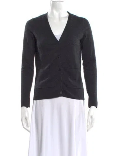 Pre-owned Naadam Cashmere V-neck Sweater In Gray