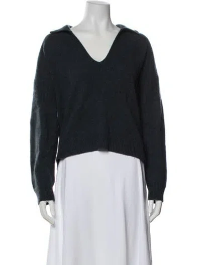 Pre-owned Naadam Cashmere V-neck Sweater In Gray