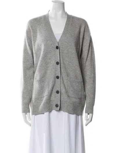 Pre-owned Naadam Cashmere V-neck Sweater In Gray