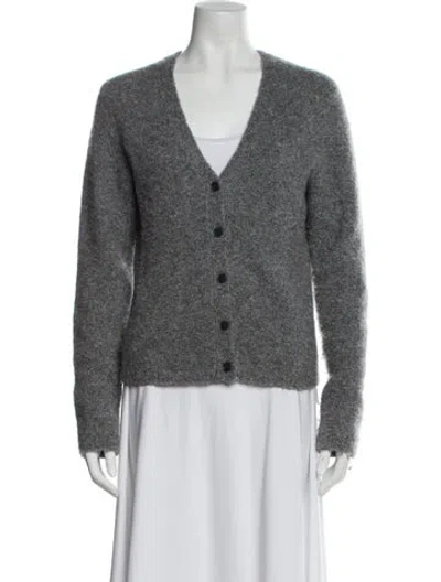 Pre-owned Naadam Cashmere V-neck Sweater In Gray