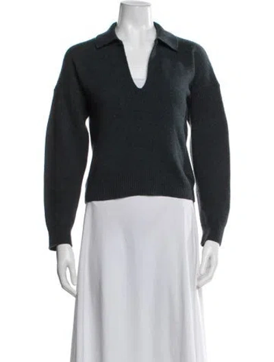 Pre-owned Naadam Cashmere V-neck Sweater In Gray