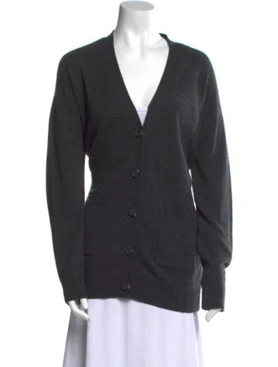 Pre-owned Naadam Cashmere V-neck Sweater In Gray