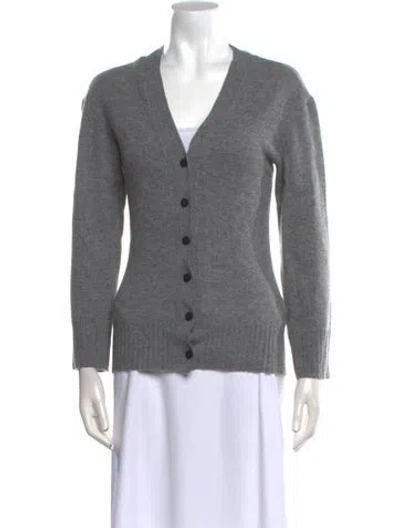 Pre-owned Naadam Cashmere V-neck Sweater In Gray