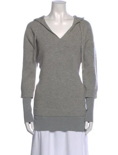 Pre-owned Naadam Cashmere V-neck Sweater In Gray