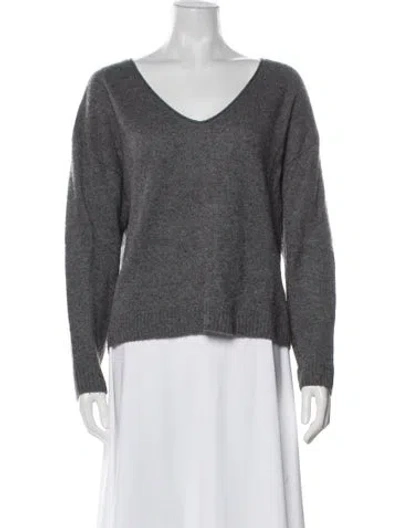 Pre-owned Naadam Cashmere V-neck Sweater In Gray