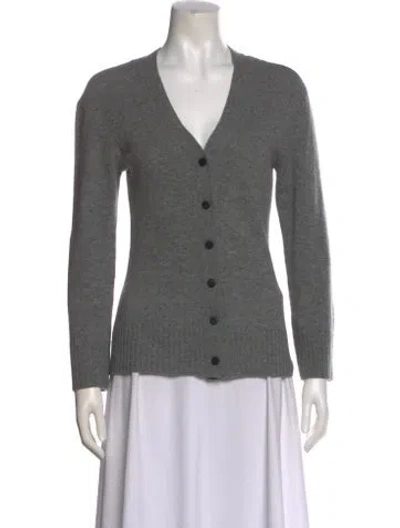 Pre-owned Naadam Cashmere V-neck Sweater In Gray