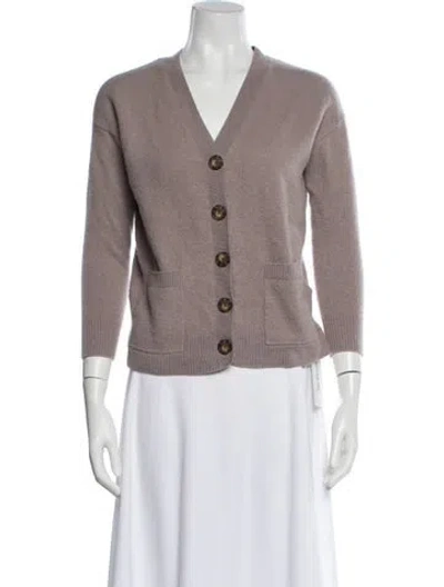 Pre-owned Naadam Cashmere V-neck Sweater In Gray