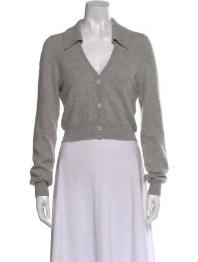 Pre-owned Naadam Cashmere V-neck Sweater In Gray