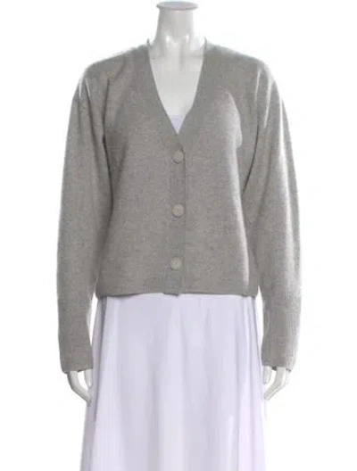Pre-owned Naadam Cashmere V-neck Sweater In Gray