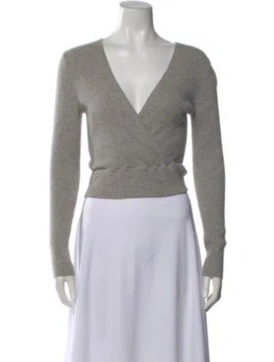 Pre-owned Naadam Cashmere V-neck Sweater In Gray