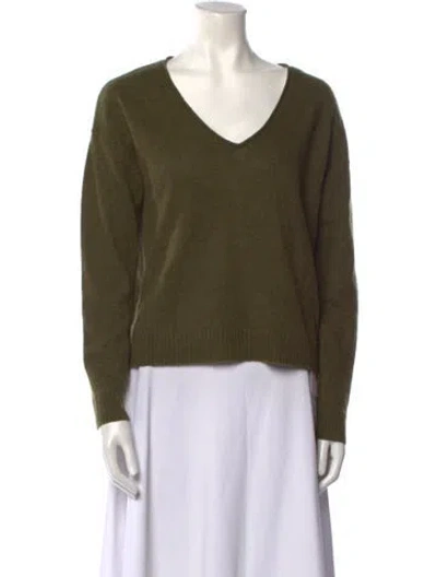 Pre-owned Naadam Cashmere V-neck Sweater In Green