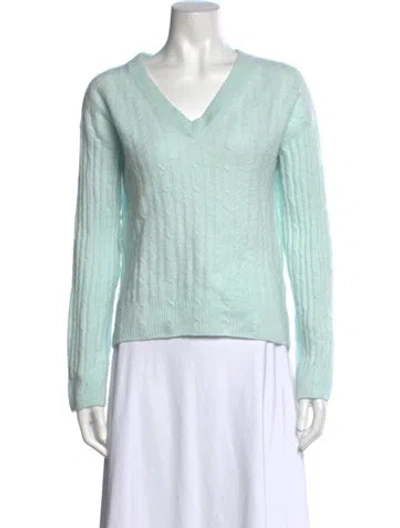 Pre-owned Naadam Cashmere V-neck Sweater In Green