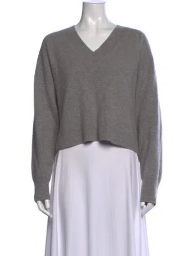 Pre-owned Naadam Cashmere V-neck Sweater In Grey