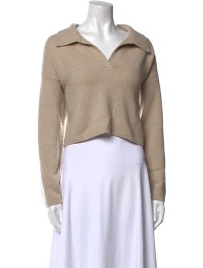 Pre-owned Naadam Cashmere V-neck Sweater In Neutral