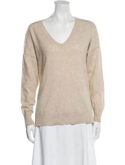 Pre-owned Naadam Cashmere V-neck Sweater In Neutral