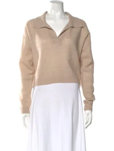 Pre-owned Naadam Cashmere V-neck Sweater In Neutral