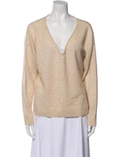 Pre-owned Naadam Cashmere V-neck Sweater In Neutral