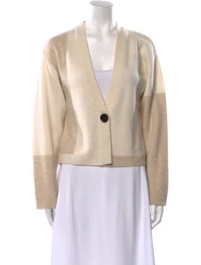 Pre-owned Naadam Cashmere V-neck Sweater In Neutral