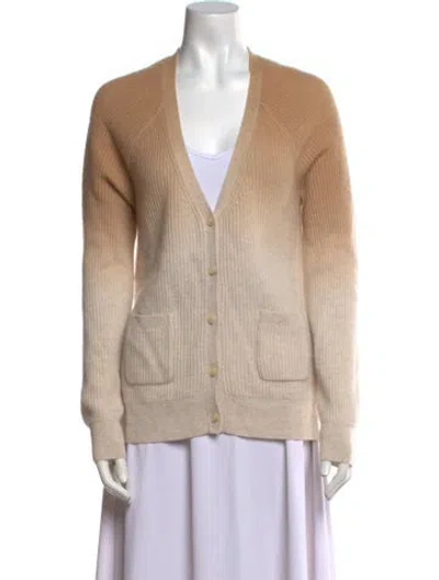 Pre-owned Naadam Cashmere V-neck Sweater In Neutral