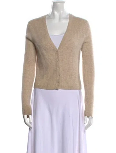 Pre-owned Naadam Cashmere V-neck Sweater In Neutral
