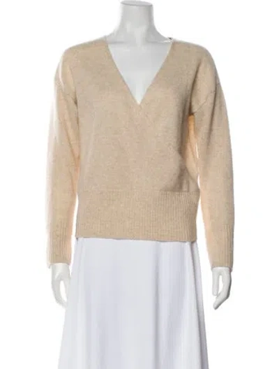 Pre-owned Naadam Cashmere V-neck Sweater In Neutral