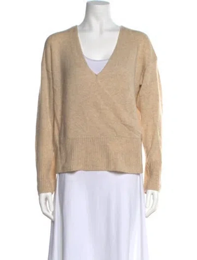 Pre-owned Naadam Cashmere V-neck Sweater In Neutral