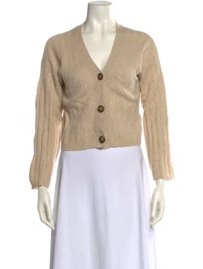Pre-owned Naadam Cashmere V-neck Sweater In Neutral
