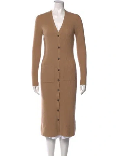 Pre-owned Naadam Cashmere V-neck Sweater In Neutral