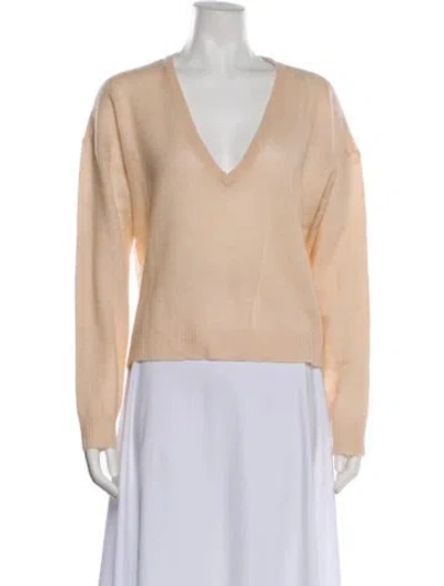 Pre-owned Naadam Cashmere V-neck Sweater In Neutral