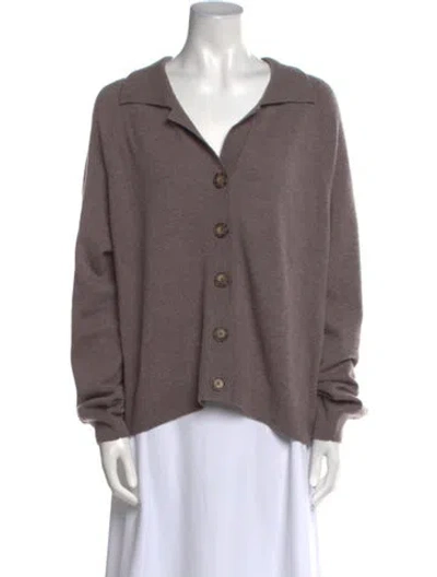 Pre-owned Naadam Cashmere V-neck Sweater In Neutral