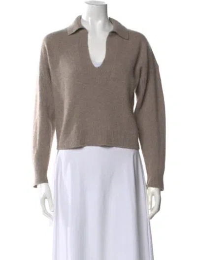 Pre-owned Naadam Cashmere V-neck Sweater In Neutral