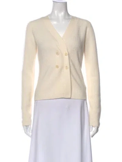 Pre-owned Naadam Cashmere V-neck Sweater In Neutral