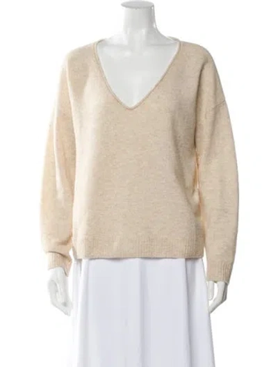 Pre-owned Naadam Cashmere V-neck Sweater In Neutral